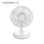 沃品（WOPOW）  FA17台式小风扇USB便携式可充电型大风力迷你办公室桌上夏天强力台式 白色