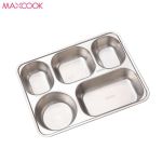 美厨（maxcook） 304不锈钢餐盘饭盒 5格加深加厚分格快餐盘学生餐盒 MCFT725